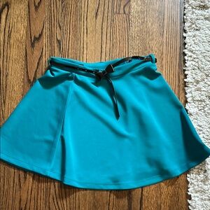 Teal Women's Skirt with Belt